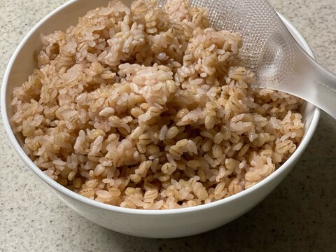 押し麦ごはん(ささげの茹で汁で炊く)